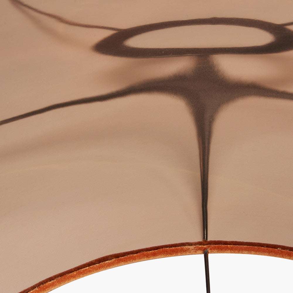 Bow 30cm Tobacco Velvet Cylinder Lampshade